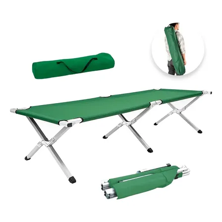 Catre Plegable Para Acampar Cama Portátil Exterior Campismo Verde