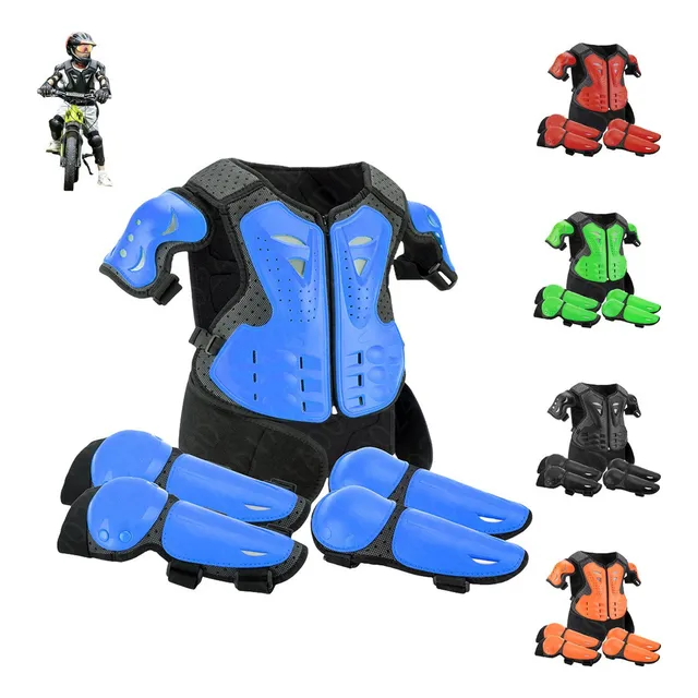 Kit Esqueleto Codera Rodillera Niño Motocicleta Ciclismo