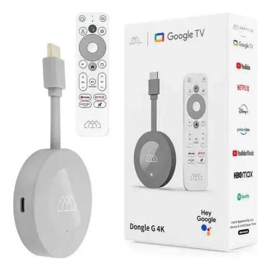 Dongle G Homatics Google Certificada 4k 32gb Cor Branco Tipo De Controle Remoto De Voz