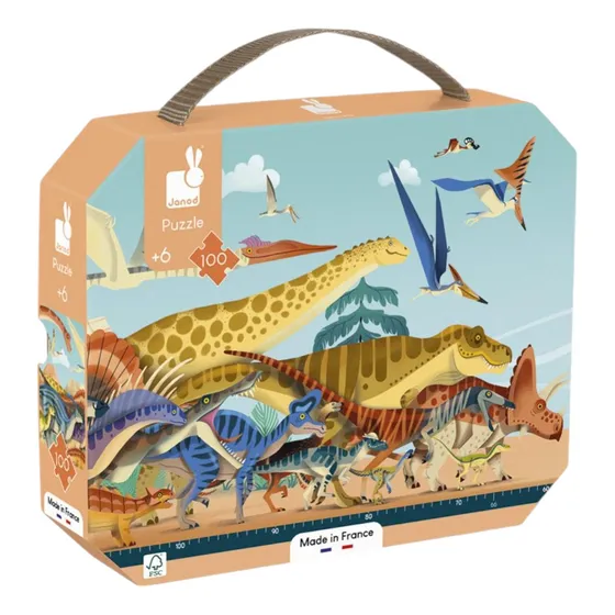 Puzzle Maletín De Dinosaurios Janod