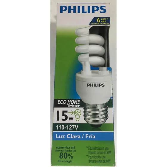 Bombillos Philips Luz Clara Fría 110-127v 15w Y 23 W Eco Hom