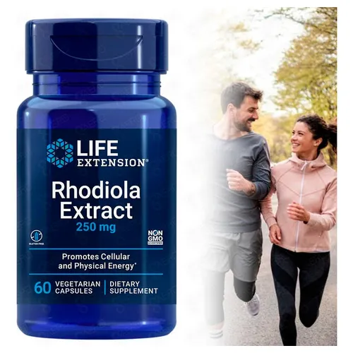 Life Extension Rhodiola Extracto 250mg (60 Cápsulas) Sabor Natural