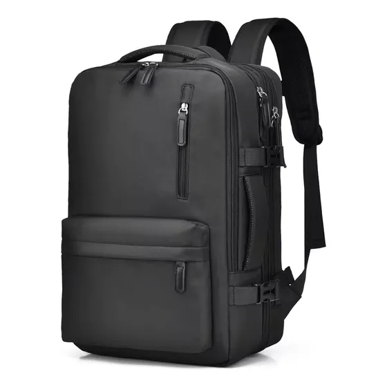 Mochila Grande Valija Viaje 40 L Tik Tok Negro Liso