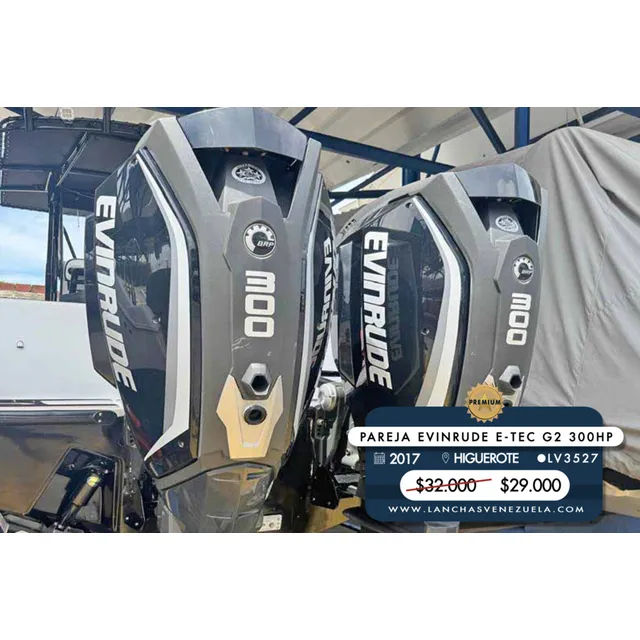 Pareja Motores Evinrude E-tec G2 300hp Lv3527