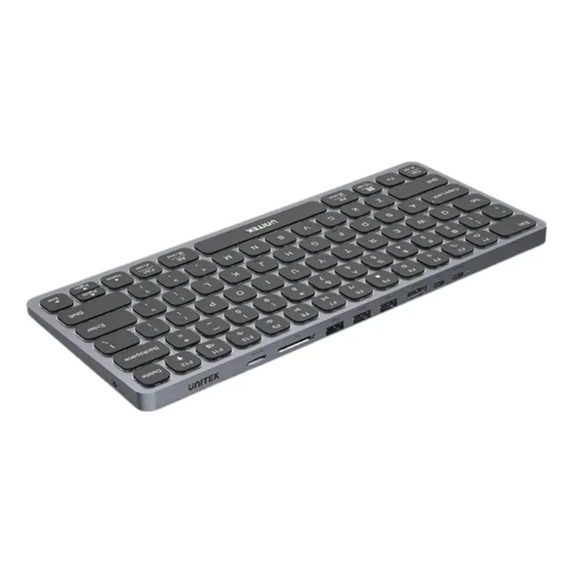 Teclado Con Hub Usb-c Unitek 9 En 1 Pd 100w