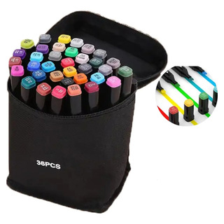 Conjunto De Canetas Marcadoras Brilhantes Pintadas À Mão De Conjunto De Canetas Marcadoras Brilhantes Pintadas À Mão De