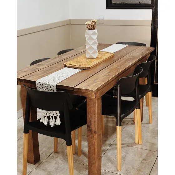 Mesa Madera Comedor Campestre / Rústica 180cm Largo
