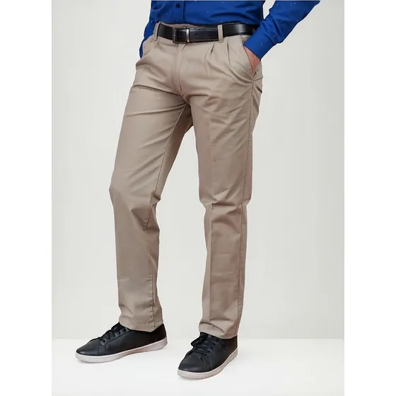 Pantalón De Gabardina Pinzado Clásico Hombre Pierre Cardin