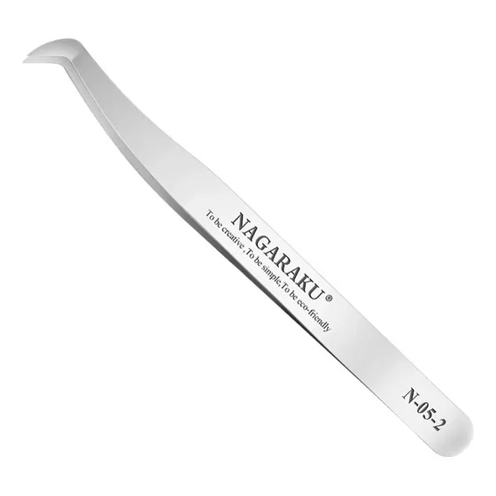 Pinza Para Pestañas Tipo L N-05-2 Volumen Nagaraku Calibrada