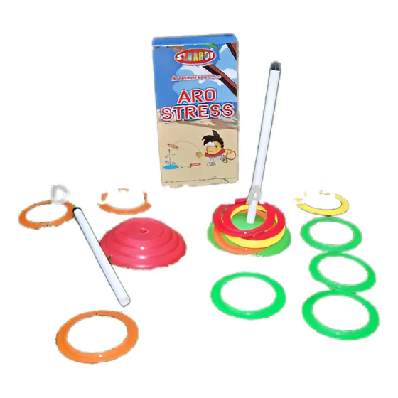 Aro Stress A Embocar 2 Bases 2 Mastiles 12 Aros Serabot Caja