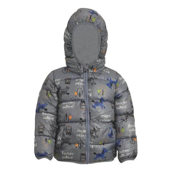 Campera Infantil Acolchonada De Abrigo En Nylon Con Capucha
