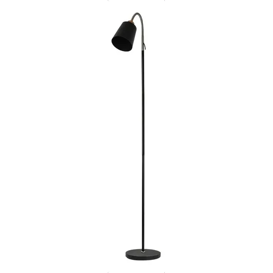 Lampara Pie Velador Portatil Negro Febo E27 Led