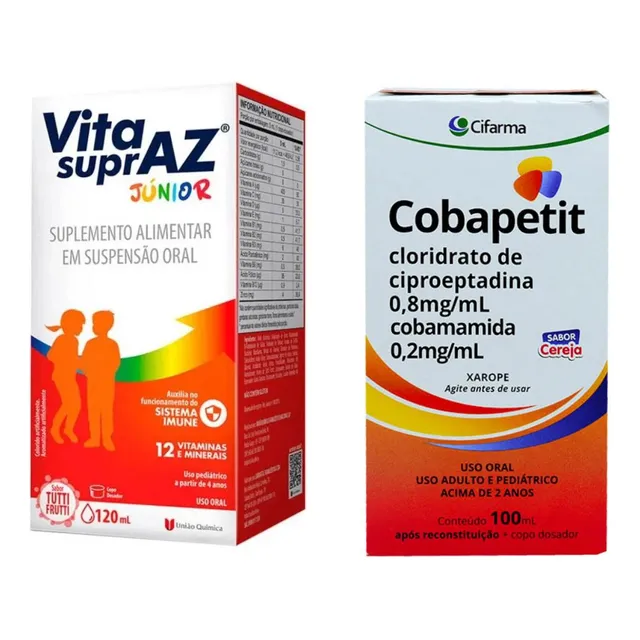 Combo Engorda  Cobapetit 100ml + Vita Jr 120ml Infantil