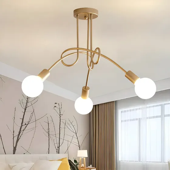 Luminária De Teto Lustre Moderno Sala De Jantar 3 Lâmpadas