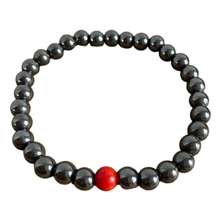 1 Pulsera Hematita Y Coral Rojo Protege Y Atrae Suerte 1 Pulsera Hematita Y Coral Rojo Protege Y Atrae Suerte