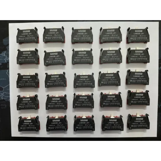 Pulsador Micro Switch Bloque Contacto Rojo 1nc La800e Sassin