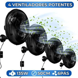 Kit 4 Ventiladores 50cm 6pĂĄs P/igreja Academia Loja 127/220v Kit 4 Ventiladores 50cm 6pĂĄs P/igreja Academia Loja 127/220v