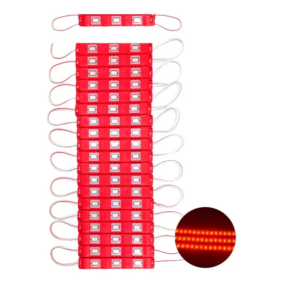  Modulo Led 3 Smd 5630 12v Ip65 Alto Brillo Kit X 10