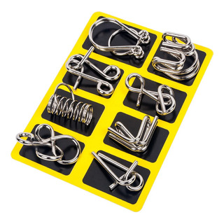 Juego De Anillos De Desbloqueo De Nueve Eslabones Metálicos Juego De Anillos De Desbloqueo De Nueve Eslabones Metálicos