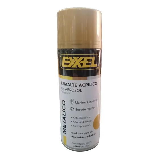Spray Multiuso 450ml Dorado / Acabado Metálico / Exxel