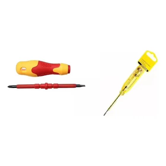 Destornillador Aislado De Doble Punta + Tester Probador