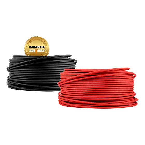Paquete 2 Rollos Cal. 14 Unipolar Negro + Rojo 100 M C/u