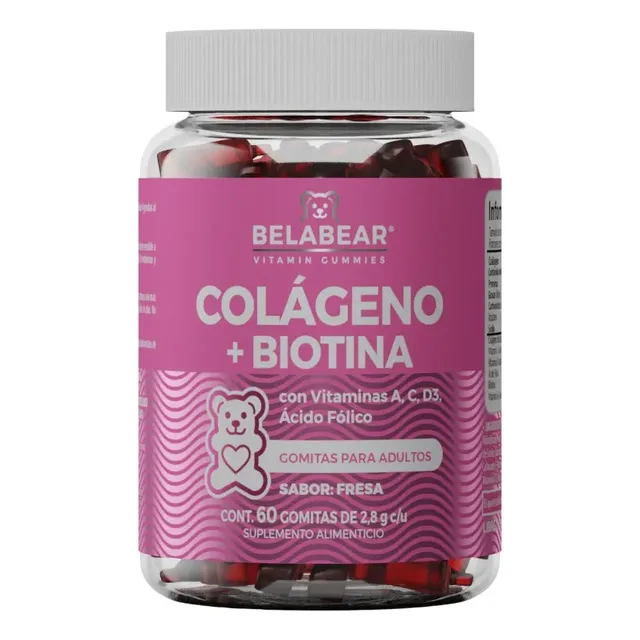 Solanum Belabear Colágeno + Biotina Vit. A, C, 60 Caps Sfn