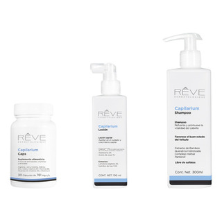 Reve Kit Capilarium Shampoo + Loción + Capsulas Alopecia Reve Kit Capilarium Shampoo + Loción + Capsulas Alopecia