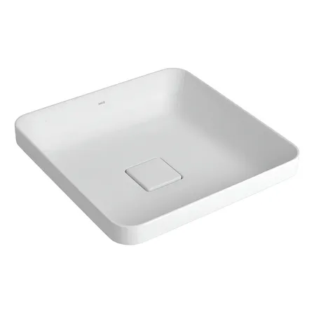 Cuba de Sobrepor Quadrada Deca 40x40cm Branco Slim - L.21040.17