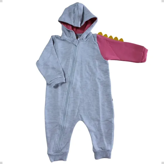 Macacão de moletom com touca Have Fun para bebê