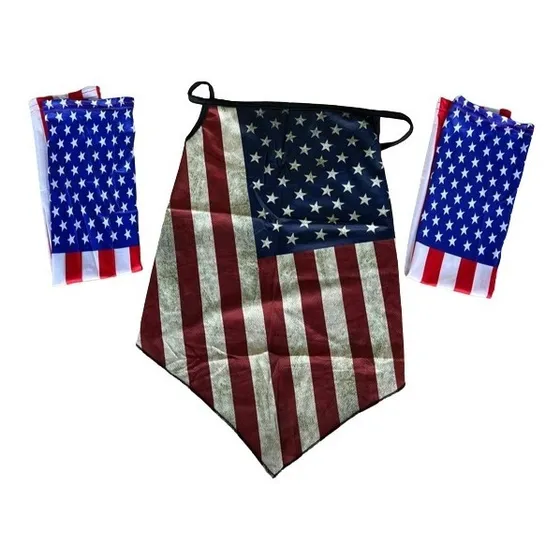 Cubreboca Y Manga Protectora Uv Brazos Bandera/camuflaje 