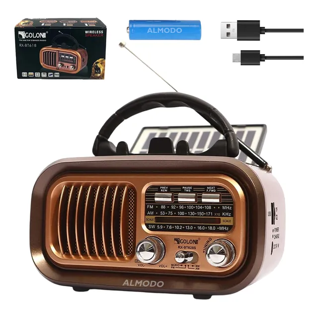 Radio Solar Am Y Fm Portátil Altavoces Bluetooth Tarjeta Tf