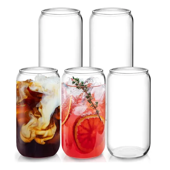 Vasos De Vidrio En Forma De Lata 540 Ml 4 Piezas
