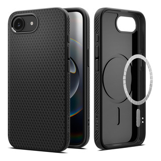 Funda Spigen Liquid Air Magfit Para iPhone 16e, Color Negro Mate Funda Spigen Liquid Air Magfit Para iPhone 16e, Color Negro Mate