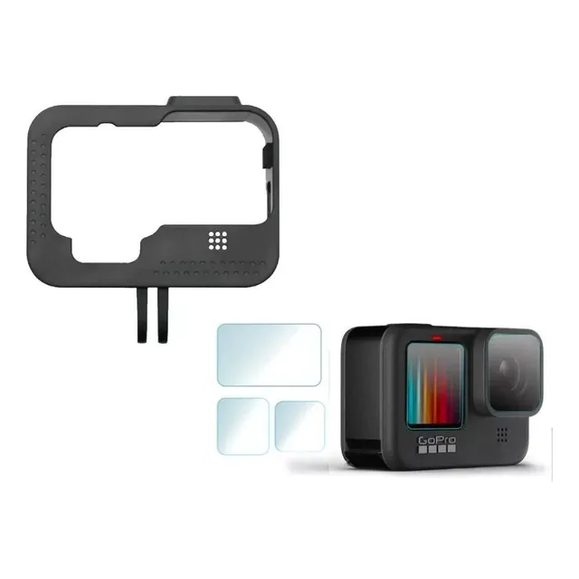 Kit Para Gopro 12 11 10 09 Carcasa + Protector De Pantalla