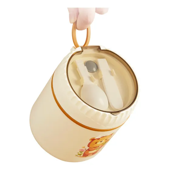 Pote Marmita Térmica Alimentos Em Aço Inox 530ml Com Colher
