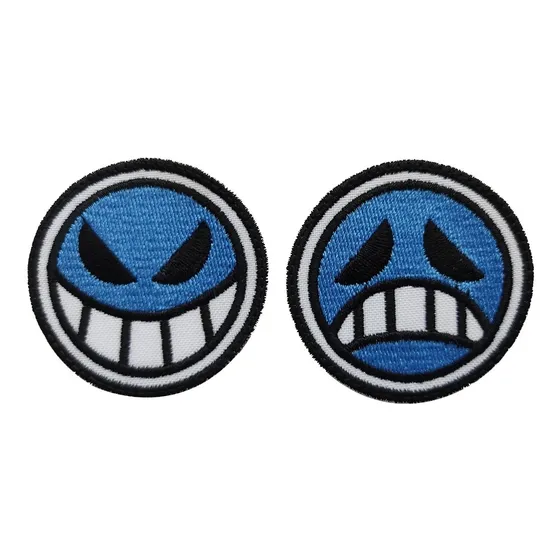 Parche Bordado Caritas Simbolos Sombrero Ace,  One Piece