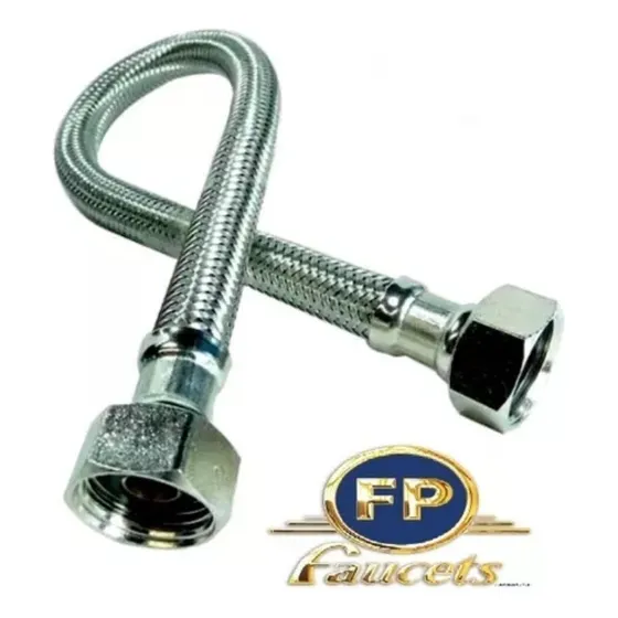 Canillas De Fregadero 1/2 X 1/2 Largo 40cm Acero Inoxidable