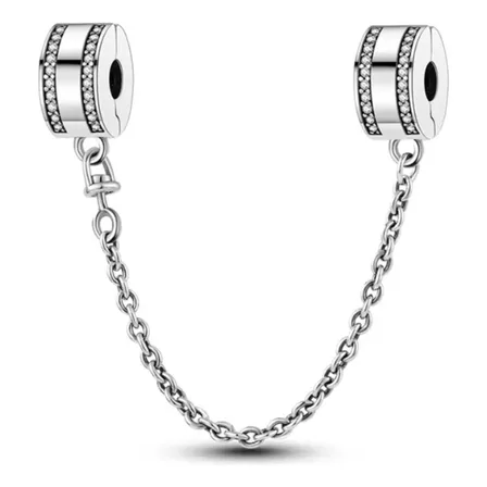 Trava De Segurança Clipes Prata Eternal Joias