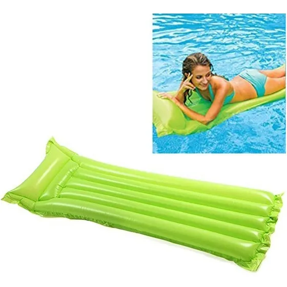 Flotador Colchoneta Cama Inflable Piscina Verano Color Azul