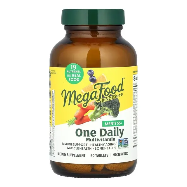 Multivitamínico Diario Para Hombre 55+ Megafood 90 Tabletas