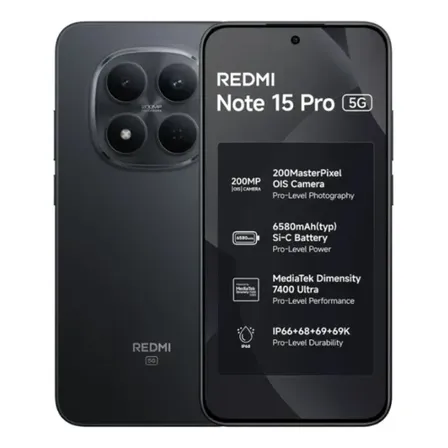 Xiaomi Redmi Note 15 Pro 5g 512gb 12gb Ram Dual Sim Preto