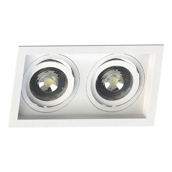 Spot Duplo Par20 Embutir Recuado Save Energy Estrutura Branco