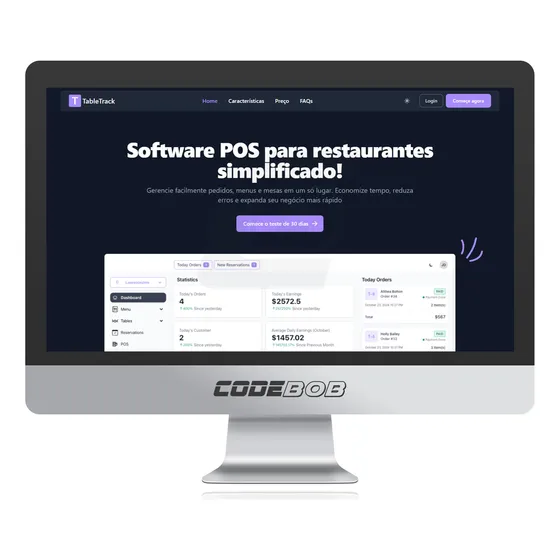 Script Php Gerenciamento Tabletrack Restaurante Menu
