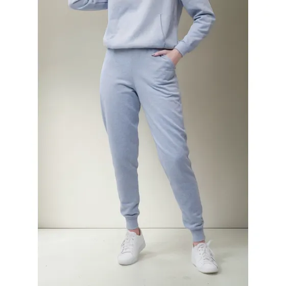 Pantalón Deportivo Dama Jogging Tiro Alto C Puño Y Bolsillos