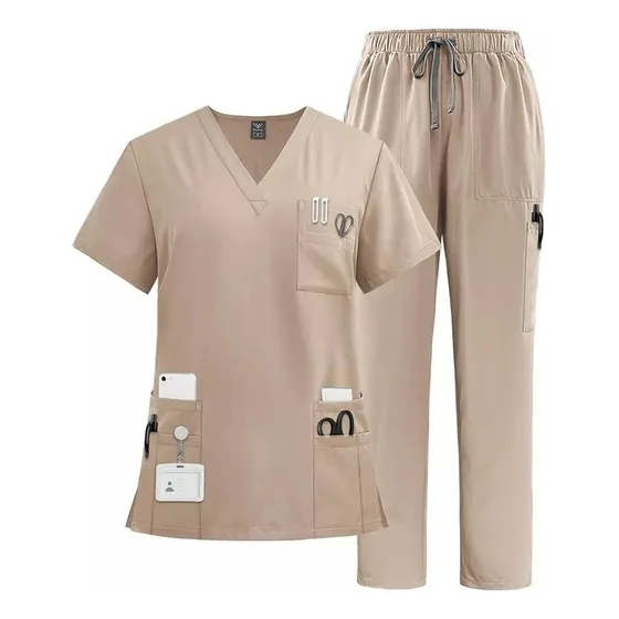 Pijama Quirúrgica Scrub Jogger Uniforme Antifluido Cuello