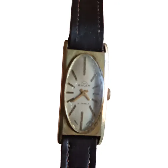 Reloj Vintage Dama A Cuerda Enchapado Buler 17 Rubies