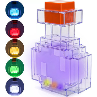 Lámpara Recargable De Poción De Minecraft Cambia De Color Lámpara Recargable De Poción De Minecraft Cambia De Color