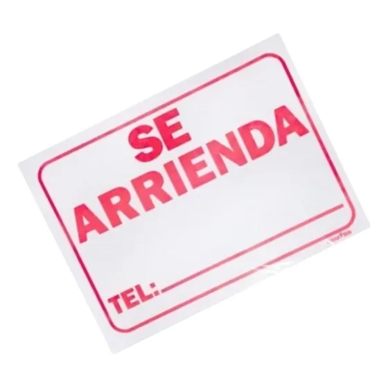 Aviso - Letrero 1/2 Medio Pliego X 6 Und Se Arrienda