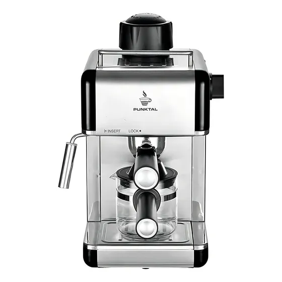 Cafetera portátil Punktal PK-C103 CAF automática negra y plateada expreso 220V